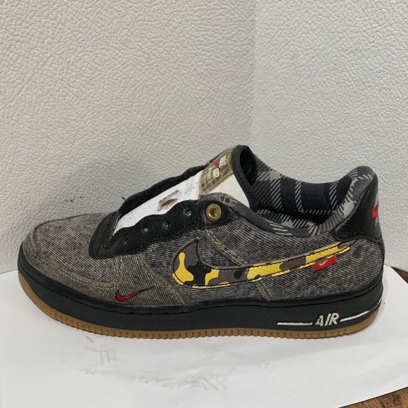 Nike Air Force 1 camo denim remix sneaker